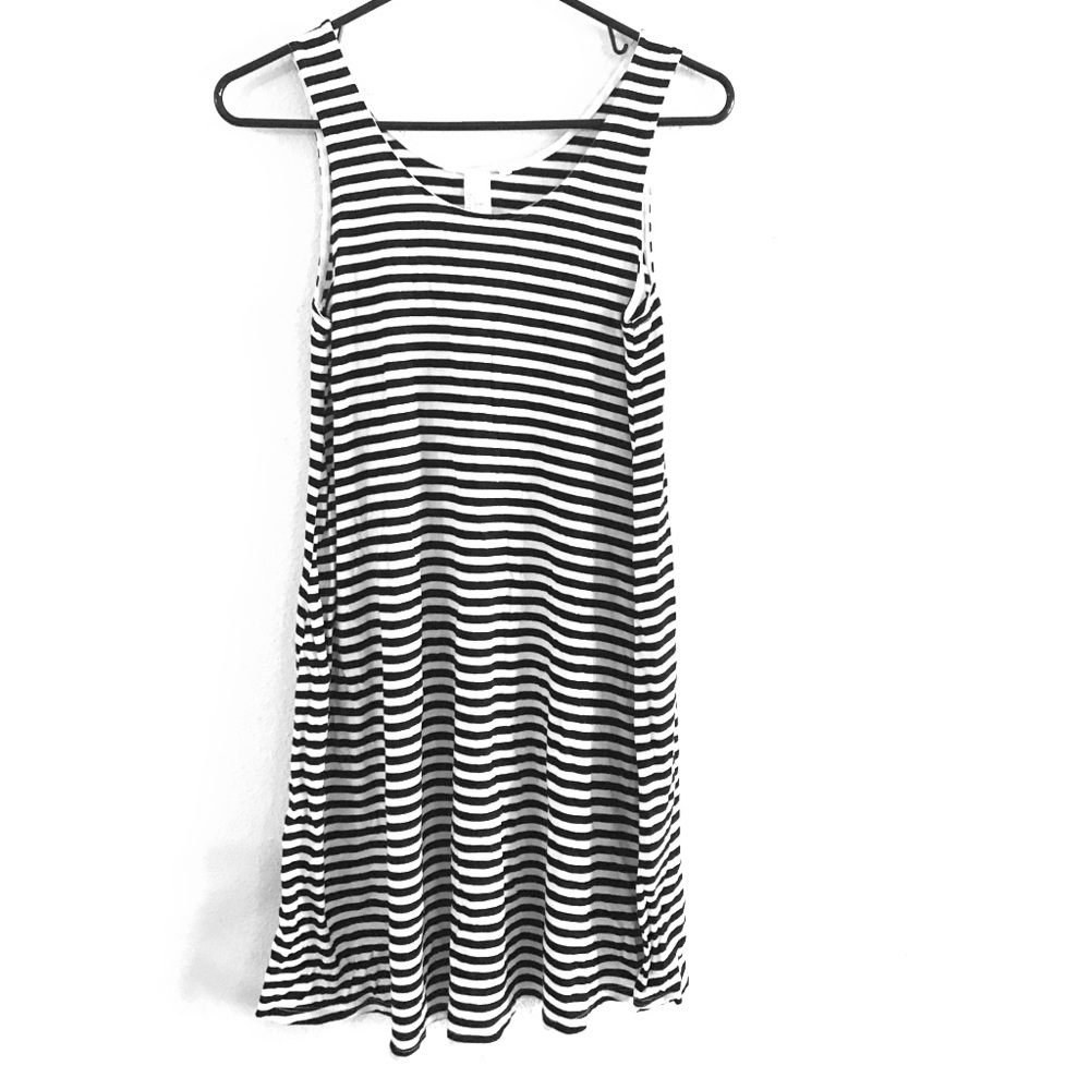 H&M black and white striped sundress